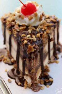 close up shot of ice cream cake