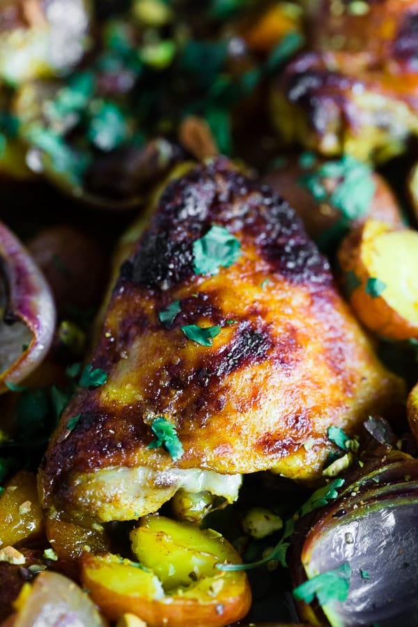 SHEET PAN MOROCCAN CHICKEN & POTATOES