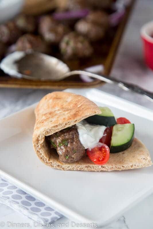 SHEET PAN GREEK MEATBALLS