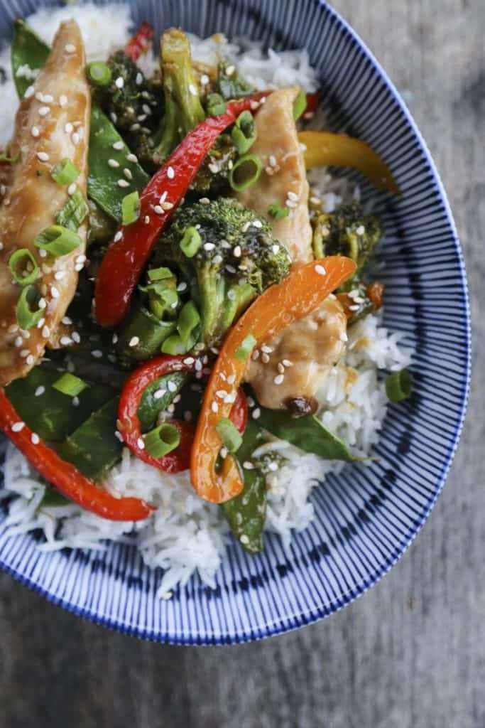 ASIAN CHICKEN STIR FRY SHEET PAN MEAL