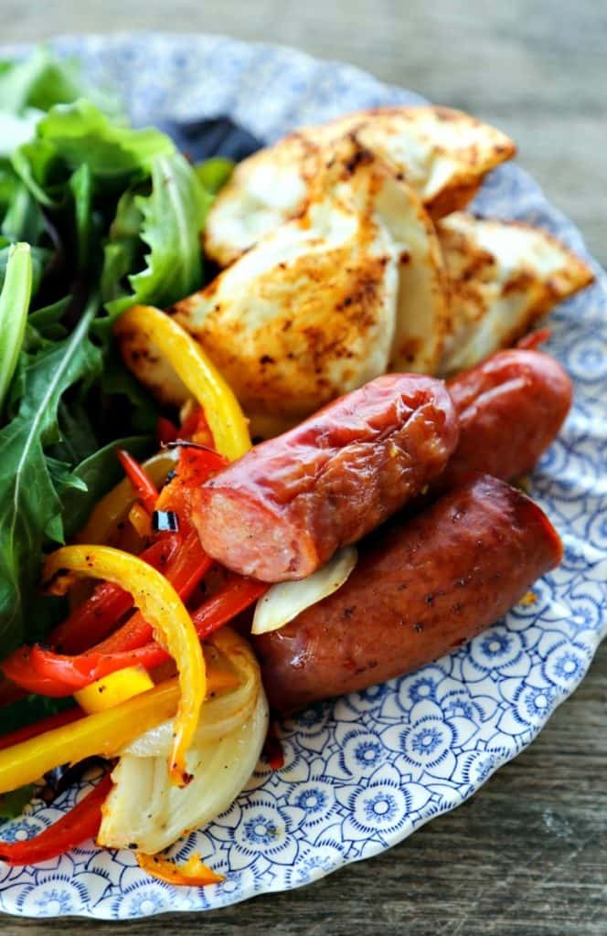 KIELBASA & PIEROGIES SHEET PAN MEAL