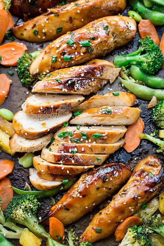 SHEET PAN CHICKEN TERIYAKI WITH VEGETABLES