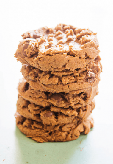 DOUBLE CHOCOLATE PEANUT BUTTER COOKIES - Soft & chewy these chocolate peanut butter cookies with chocolate chips are my sweet tooth fixation.