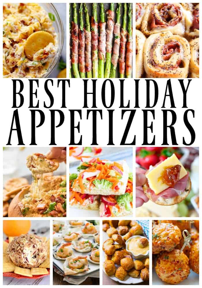 holiday appetizers photo collage