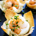 These BAKED SHRIMP WONTONS are a deliciously easy appetizer. Simple and elegant, your guests will love this twist on rangoons. 