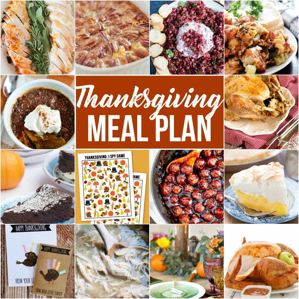 This THANKSGIVING MEAL PLAN has everything from appetizers to sweet treats & everything in between making your planning stress-free & delicious. 