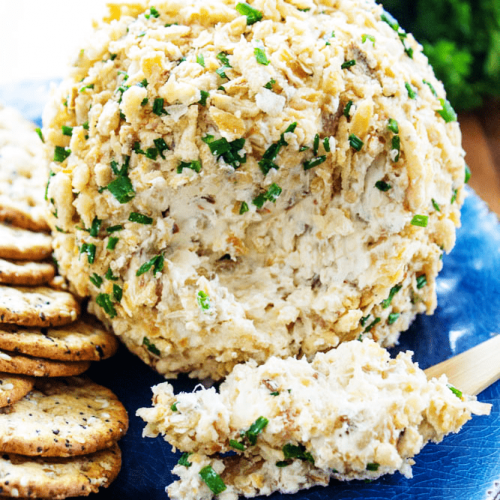 French Onion & Bacon Cheese Ball Dash of Sanity