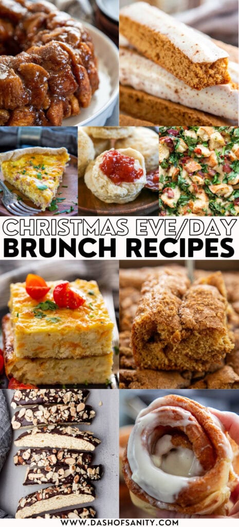 collage image of brunch recipes with recipe title