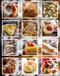 collage image of brunch recipes