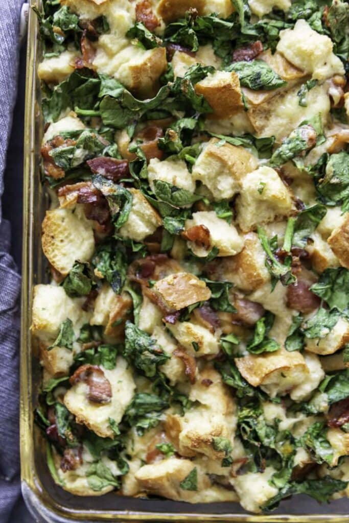 overehead shot breakfast casserole