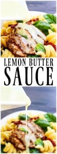 LEMON BUTTER SAUCE has two key ingredients lemon and butter; need I say more? A creamy, buttery sauce with a mild tang from the fresh lemon juice.