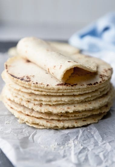 photo of a stack of tortillas