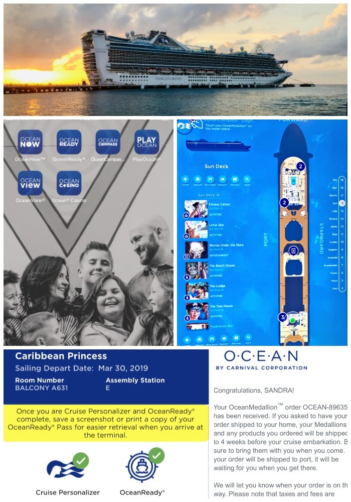 collage with screenshots of ocean medallion information