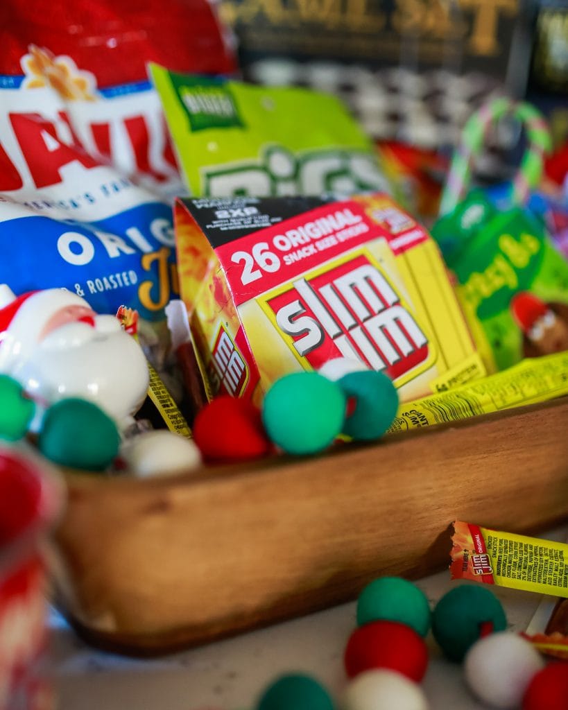 close up of slim jim in Game Night Gift Basket