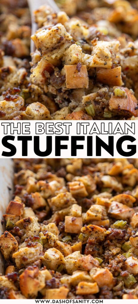 collage image of Italian Stuffing