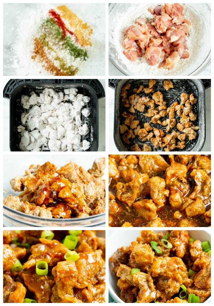 Photo collage of recipe steps.