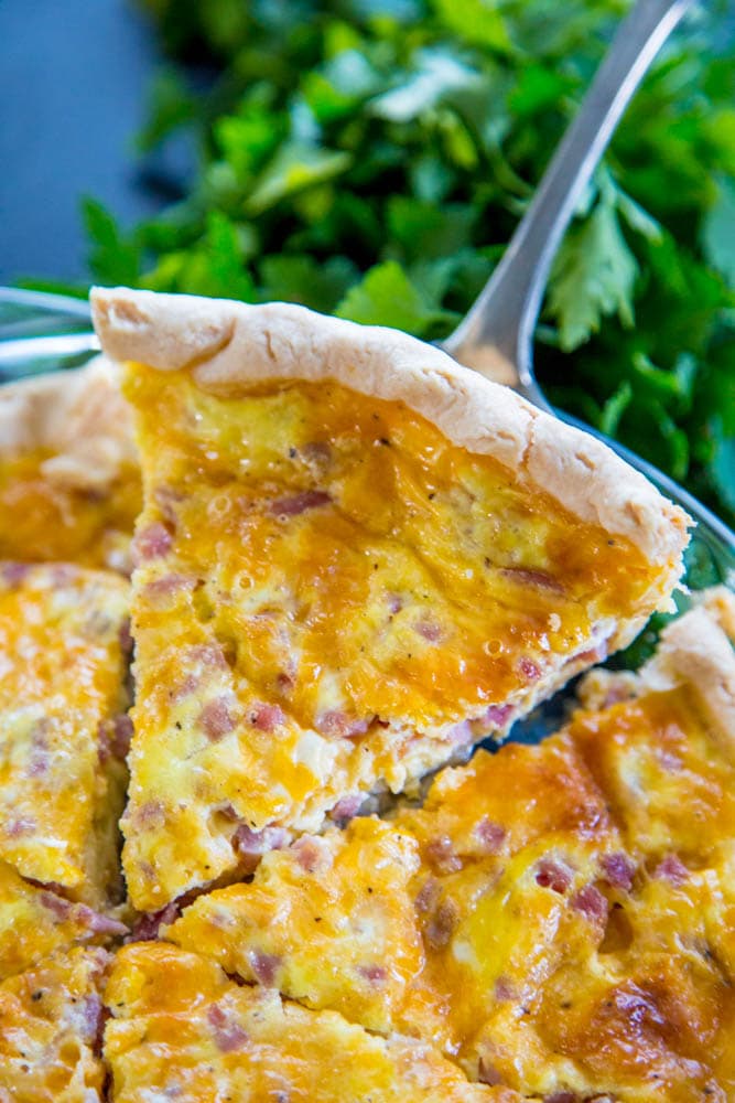 a slice of quiche