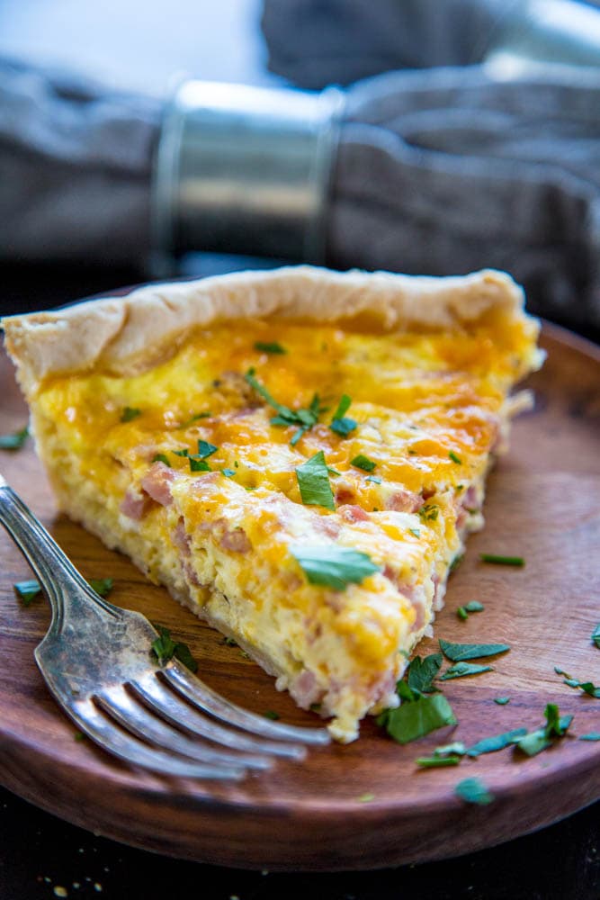 Ham and Cheese Quiche {EASIEST quiche!} - Chelsea's Messy Apron