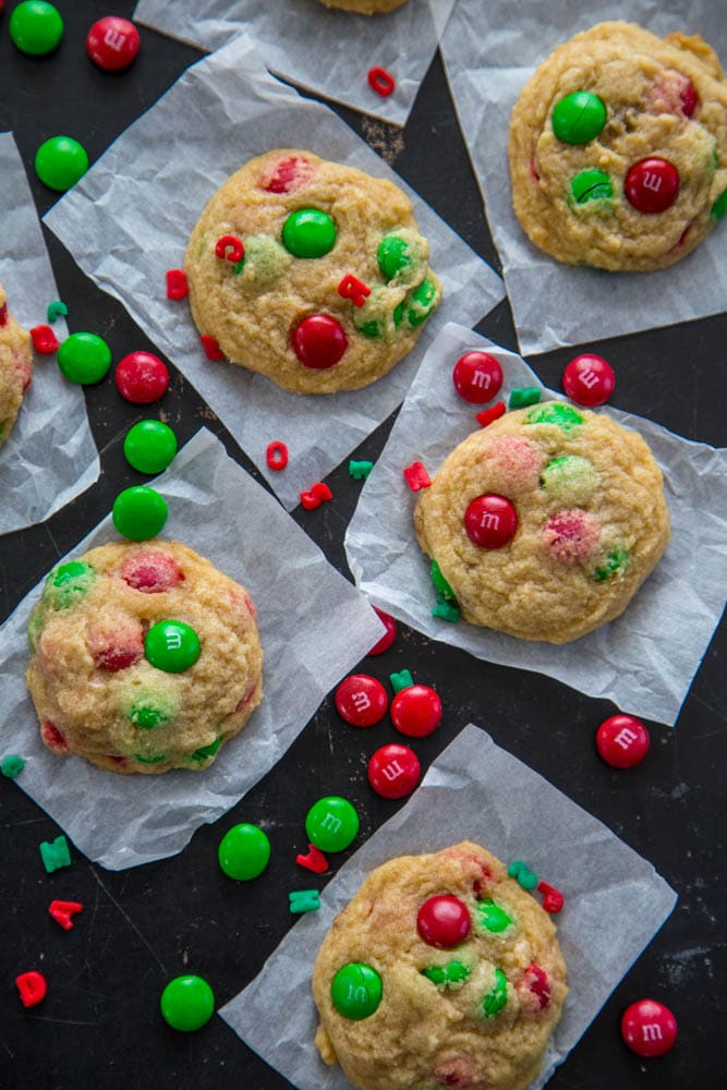 overhead shot of the cookies.