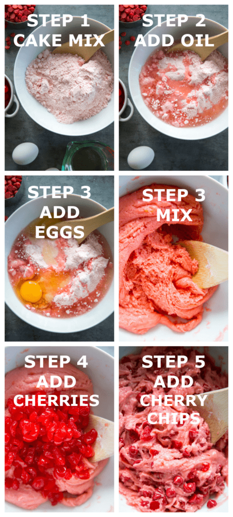 six photos in a collage showing the recipe steps