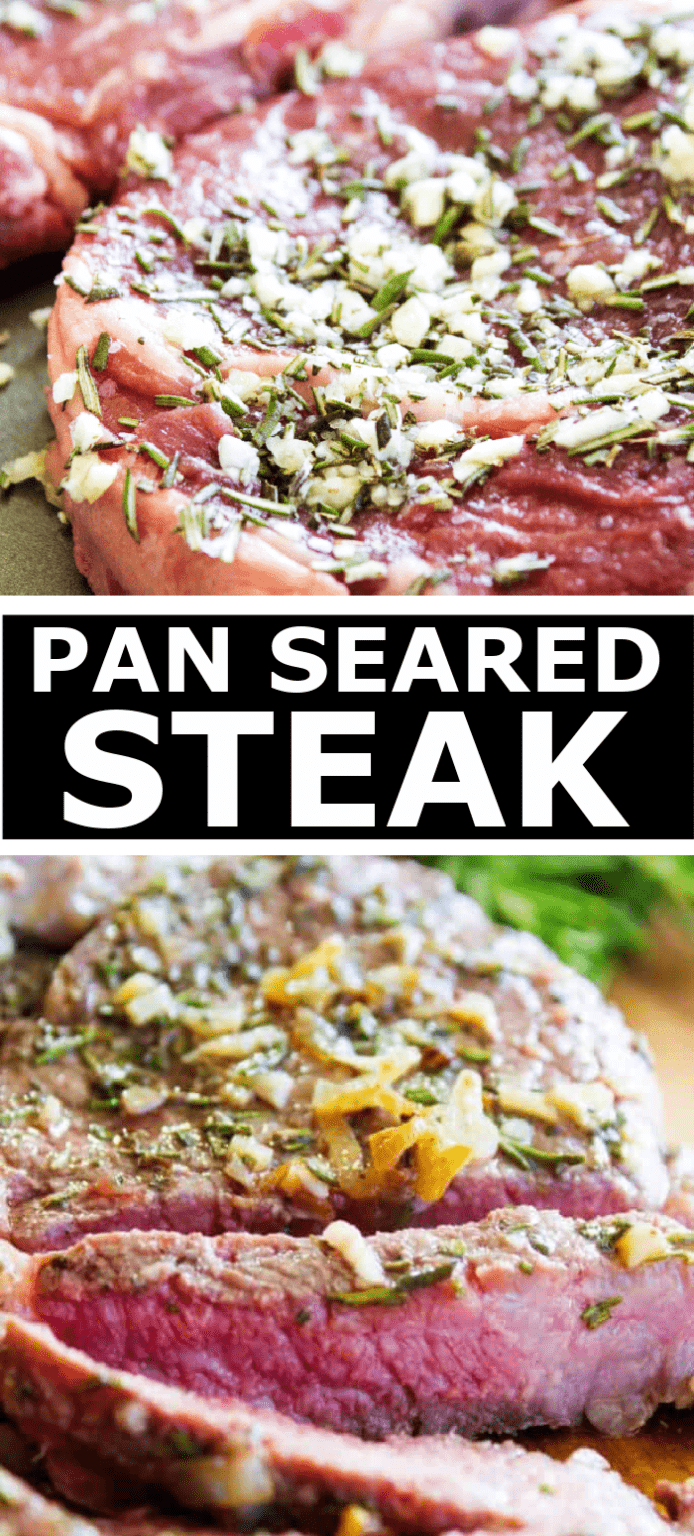 PanSeared Steak with Rosemary and Garlic Butter Dash of Sanity