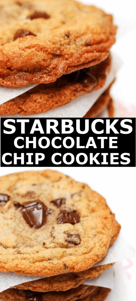 stack of chocolate chip cookies recipe from Starbucks