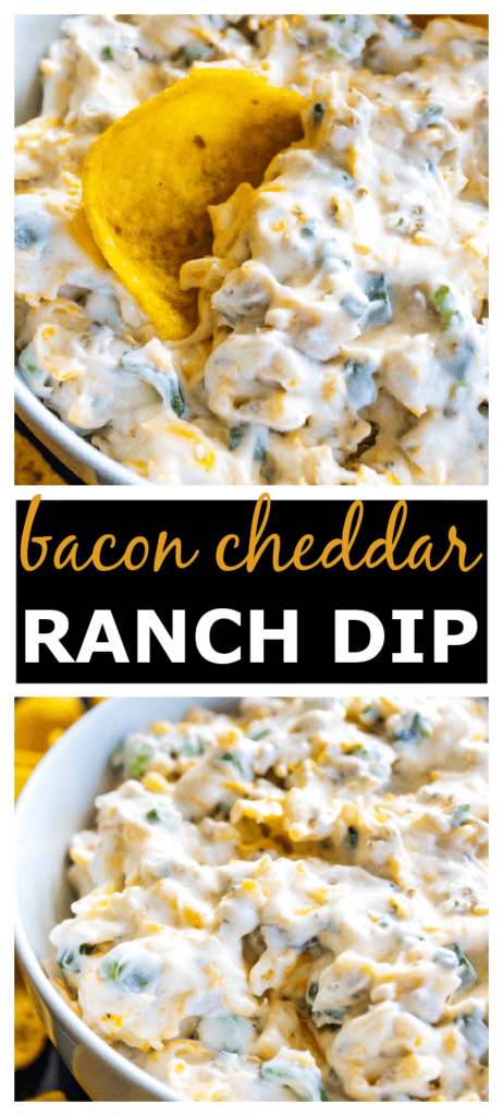 Loaded with bacon, cheddar cheese & ranch, all the fixings of and amazing dip.