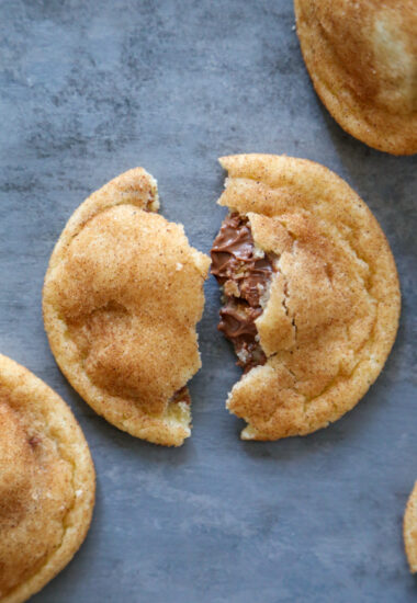 a cookie broken in half.