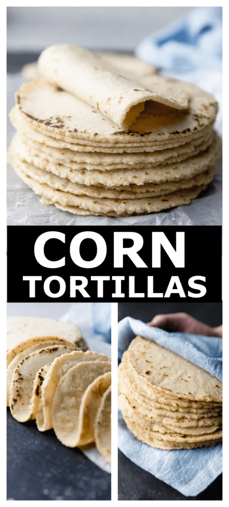 stack of freshly made corn tortillas