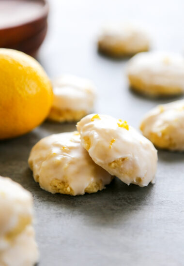 two lemon drop cookies