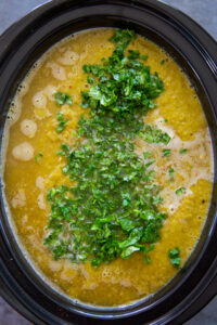 slow cooker green chile with cilantro