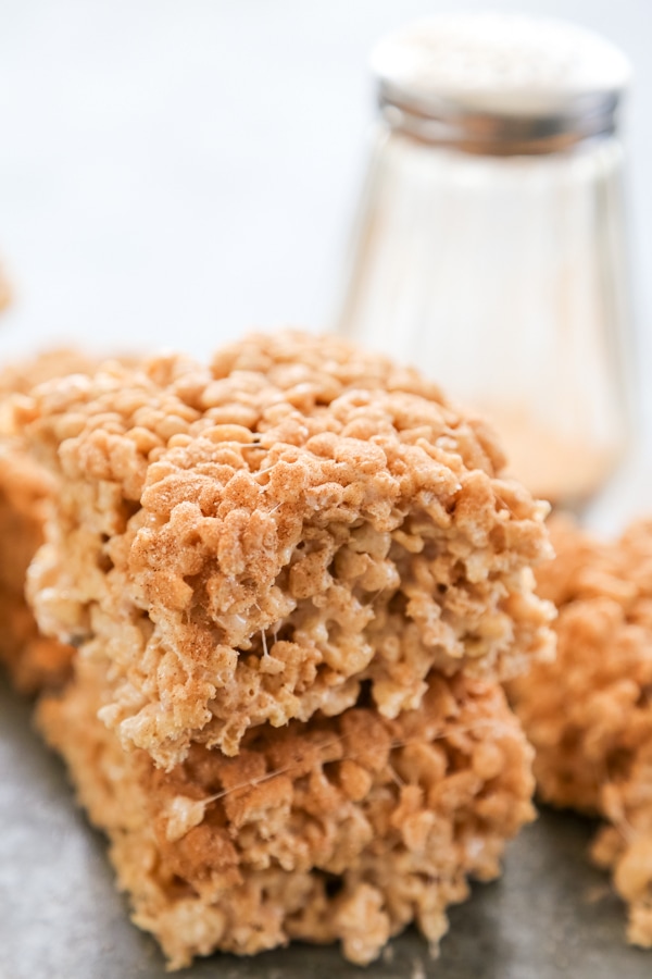 close-up shot of two treats stacked on top of each other.