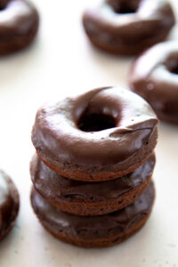 Chocolate Pumpkin Cake Donuts