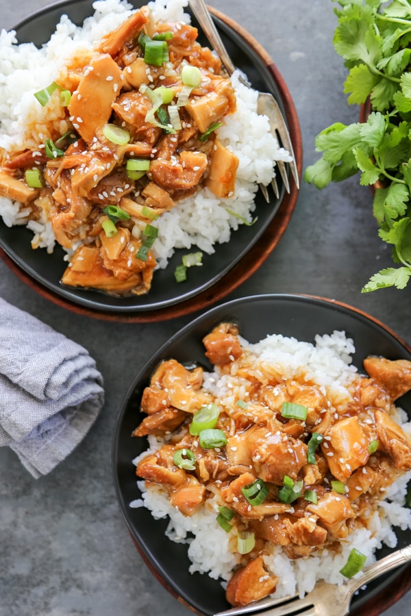 Slow Cooker Honey Orange Chicken - Dash of Sanity