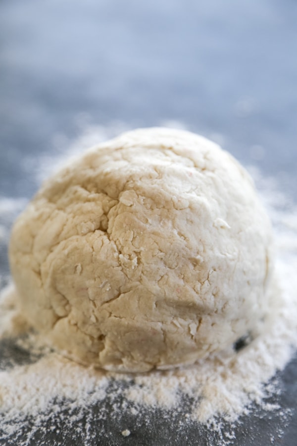 the dough formed into a ball.