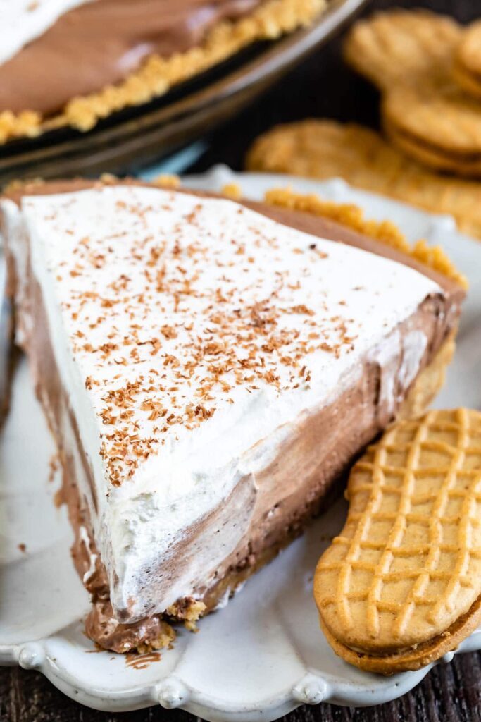 slice of chocolate cream pie