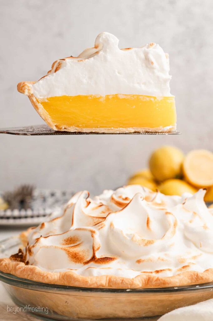 slice of lemon meringue pie