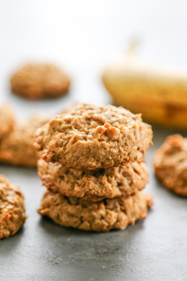 a stack of three cookies.