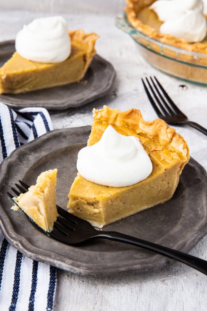 slices of sweet potato pie