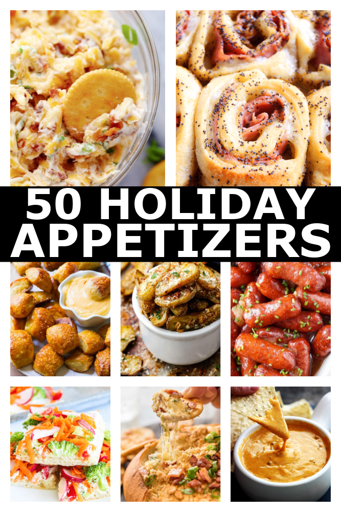 50 holiday appetizers photo collage