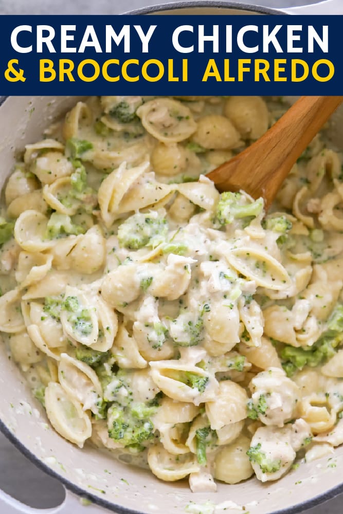 chicken broccoli pasta pinterest image.