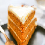 a slice of carrot cake.