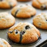baked blueberry muffins.