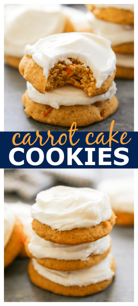 soft carrot cake cookies pinterest image.
