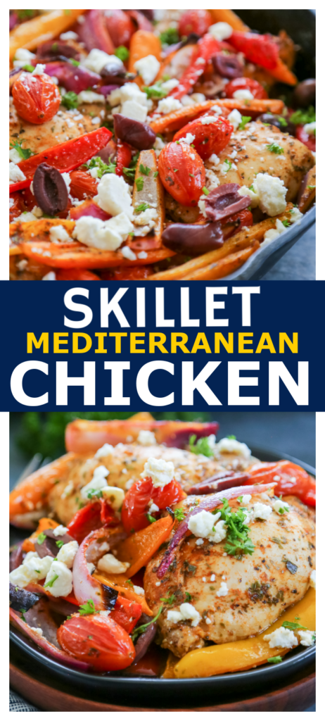 Mediterranean chicken pinterest image.