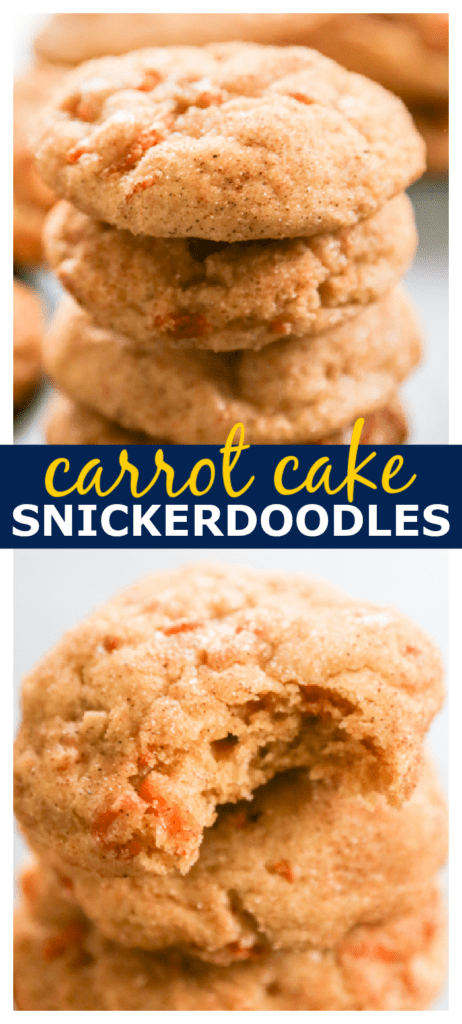 carrot cake snickerdoodles pinterest image.
