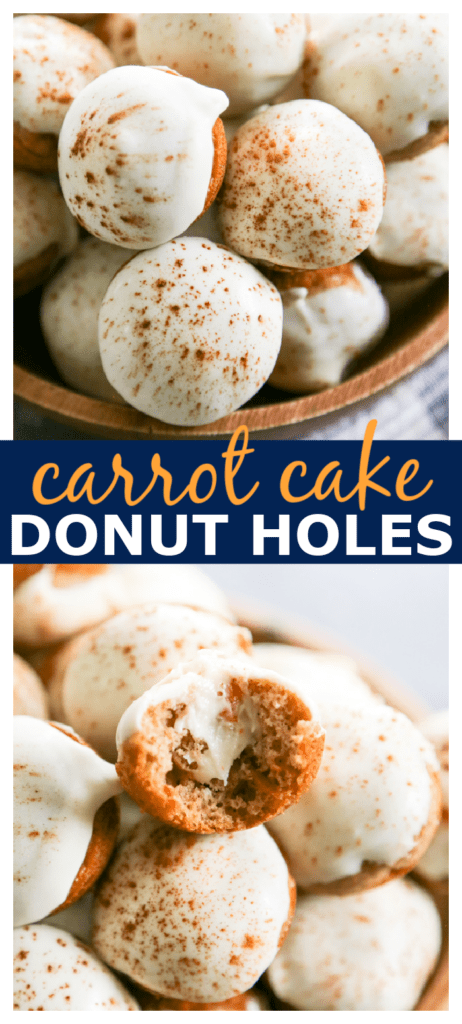 carrot cake donut holes pinterest image.