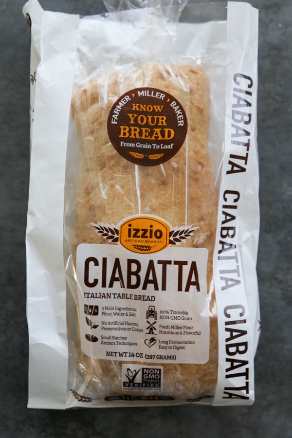 a loaf of ciabatta bread.