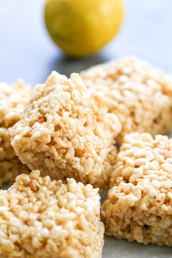 lemon rice krispie treats.