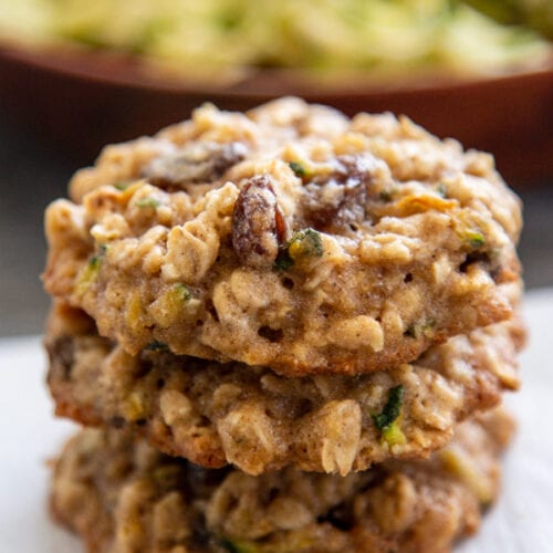 Zucchini Oatmeal Raisin Cookies Dash of Sanity
